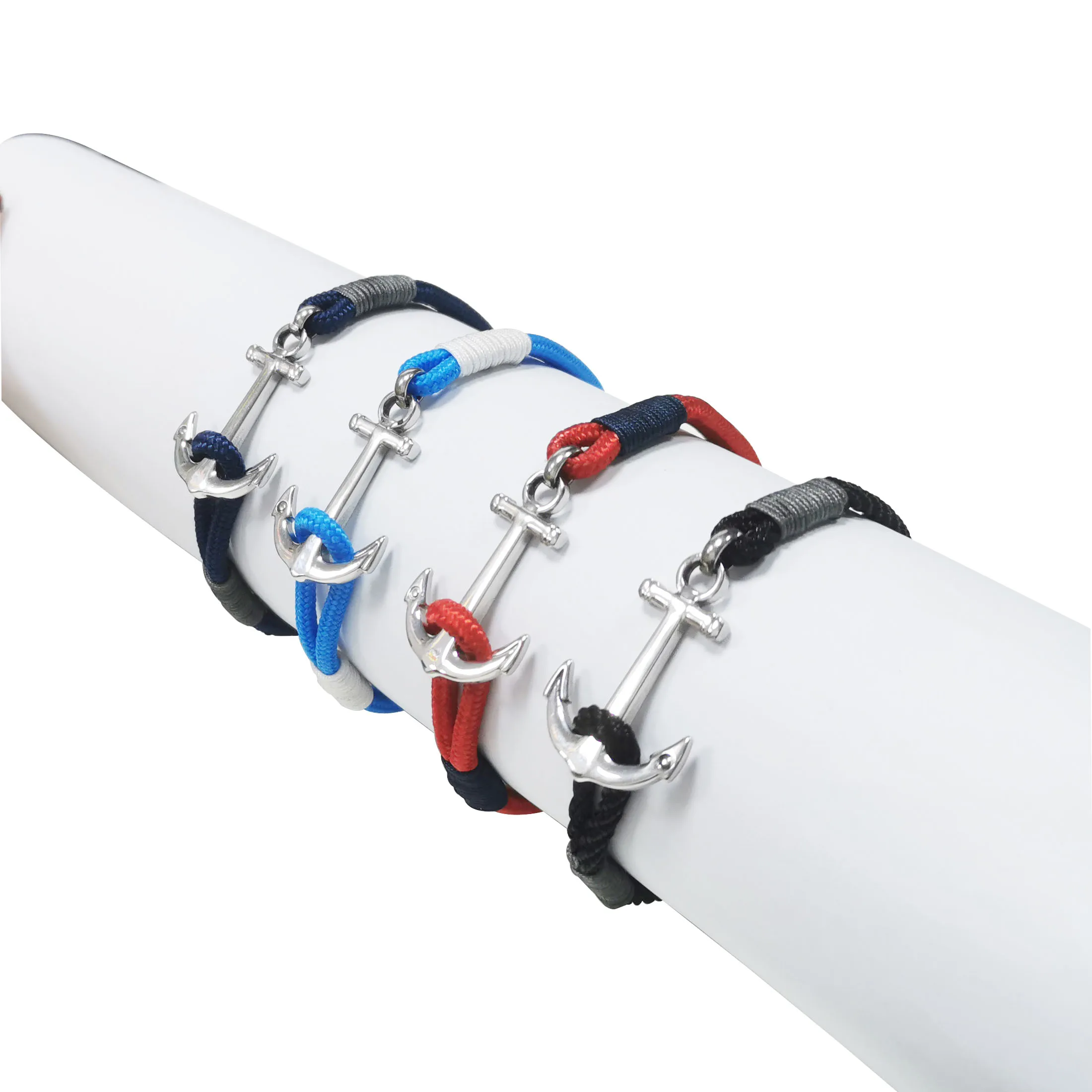 Runda 2020 летние разноцветные нейлоновые веревочные браслеты из нержавеющей стали с