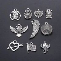 70pcslot lucky smart owl wings for diy jewelry finding making accessories wholesale supplies