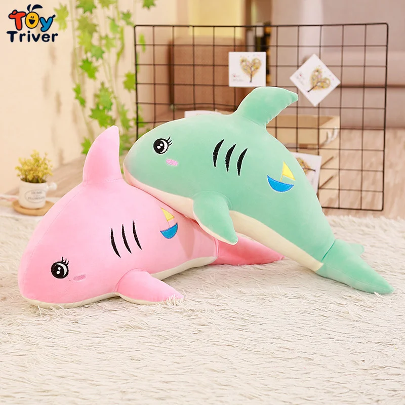 Акула плюшевая игрушка тривер мягкая морская кукла животное подушка для малышей