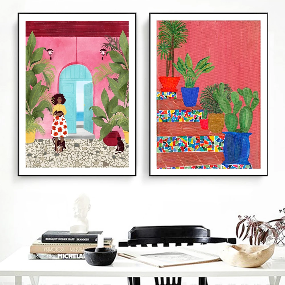 

Abstract Wall Art Canvas Painting Cartagena Woman Life Picture Mream Poster Modern Print Art Aisle Living Room Unique Decoration