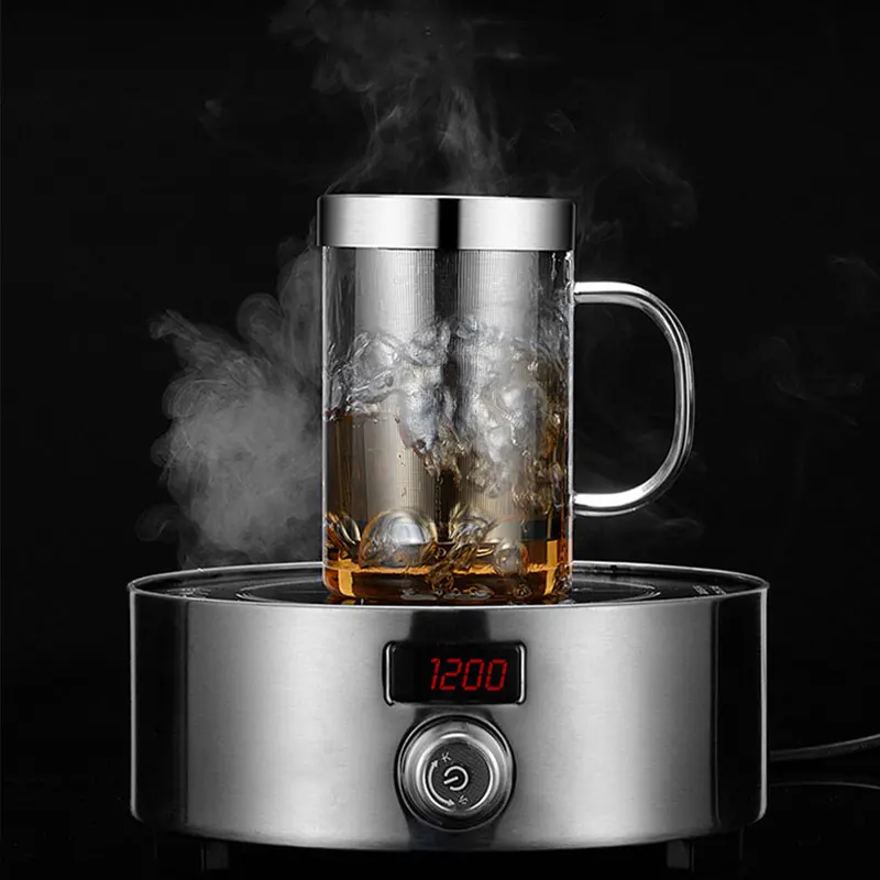 Стеклянная бутылка для воды 500 мл с ситечком заваривания чая кружка кофе домашняя