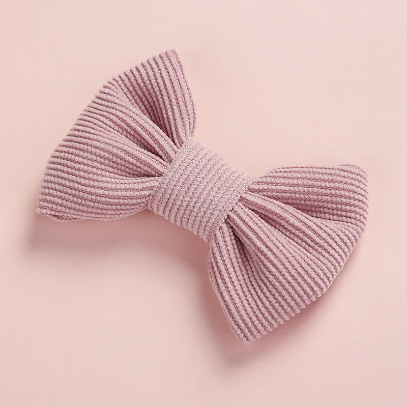 

Ins Corduroy Hair Pins Baby Girls Hair Accessories Bow Hairclip For Children Solid Color Barrette Haar Spelden Infant Side Clips