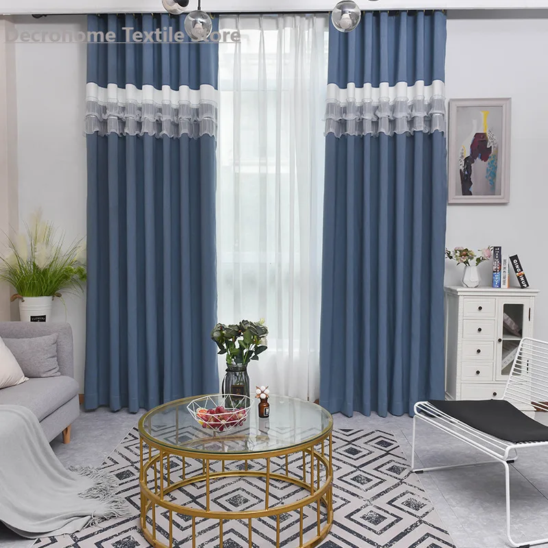 

Полиэстер высокая плотные шторы ткань общежитие отель гостиная, спальня офисные Европейский стиль Простые шторы