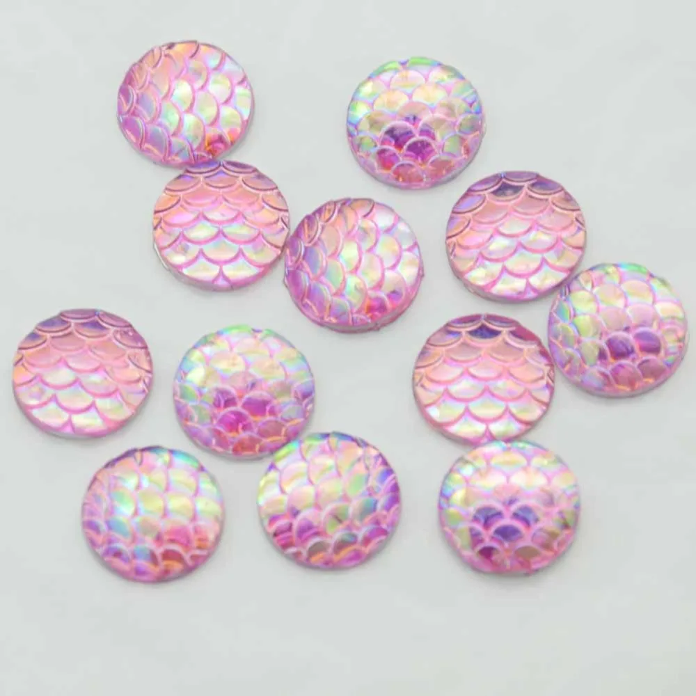 BOLIAO 80 шт. 12 мм ав рыбьи весы полимерные изделия с плоской спинкой красивые