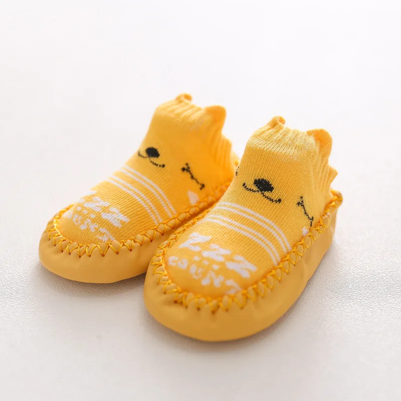 Calcetines con suelas de goma para beb&eacute;s y ni&ntilde;os, calcetines infantiles para el suelo, antideslizantes, de suela suave, para oto&ntilde;o e invierno, 0-2T-3
