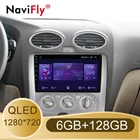 6 ГБ + 128 Гб Восьмиядерный QLED 1280*720 Android 10,0 автомобильный Радио навигатор GPS плеер для Ford Focus 2 Mk 2 2004 - 2011 No 2 Din DVD