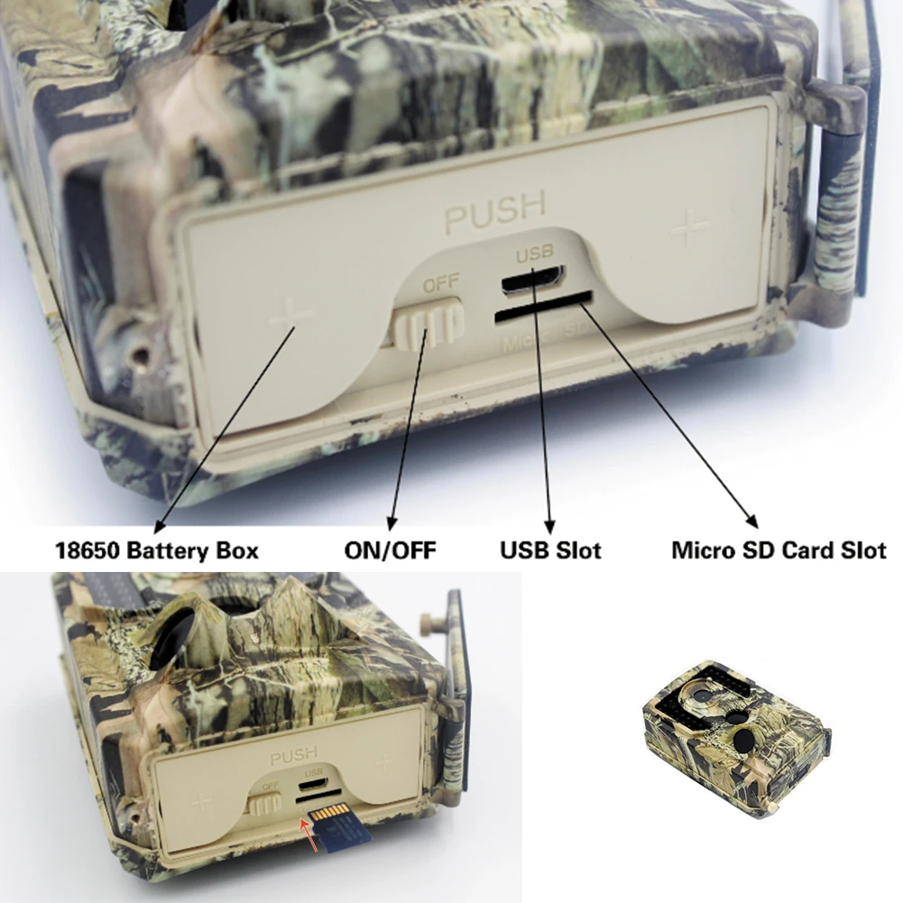 

New PR-400 Trail Camera 12MP 1080P 34pcs Infrared LEDs 940nm Hunting Camera IP56 Waterproof 120 Degree Angle Wild Camera 2021