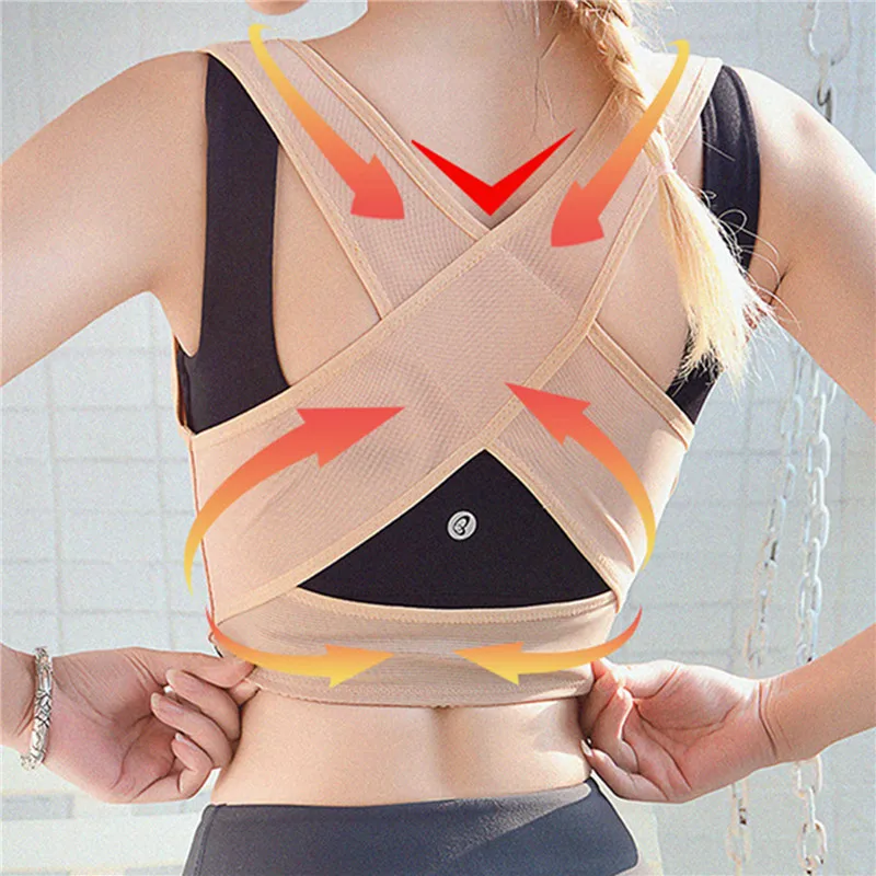 

Body Shaper Для женщин Топ сексуальное женское белье правильной осанки бюстгальтер с бретелями; Выпрямитель для коррекции скобка грудь Нижнее б...