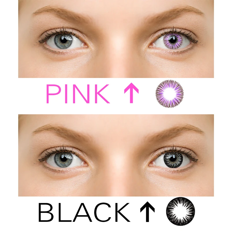 Цветные контактные линзы для глаз косплей на Хэллоуин красивый ученик женщины