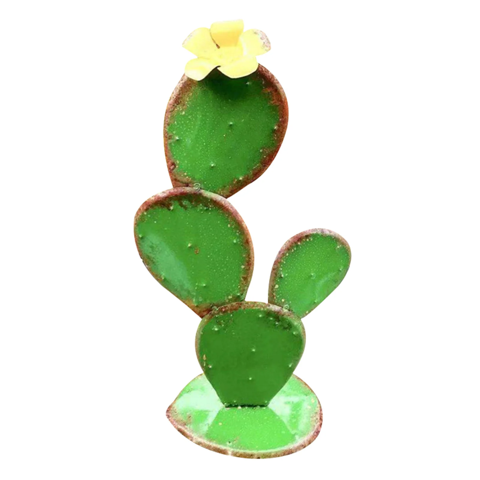 

Металлический орнамент кактуса Saguaro с открытыми цветами, декоративные пустынные растения, садовая художественная статуя для дома, Настольн...