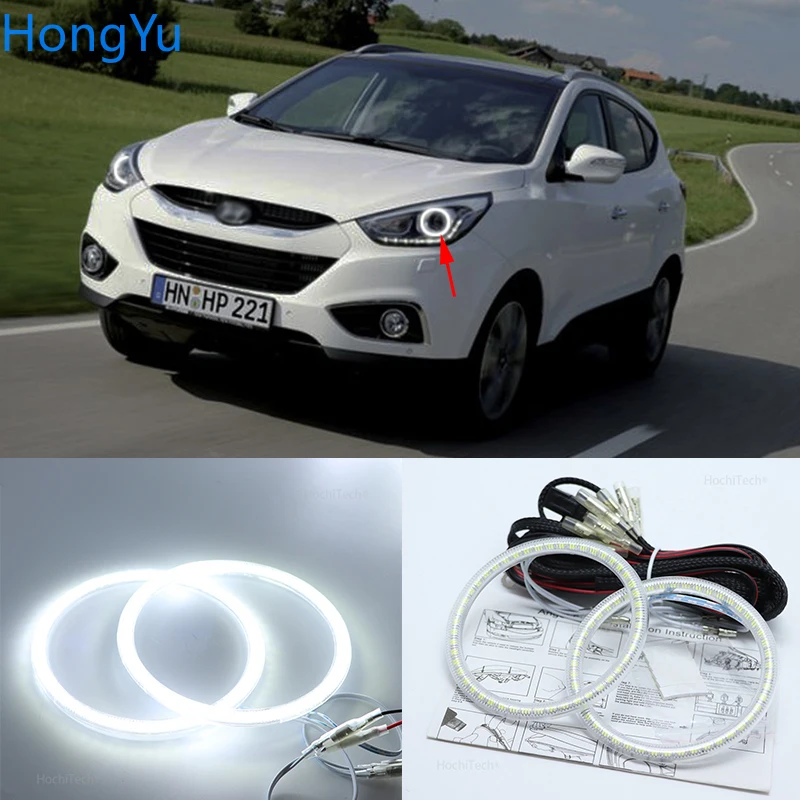 Супер яркие дневные ходовые огни 2010 SMD для Hyundai ix35 2011 2012 3528 белый цвет DRL|Аксессуары