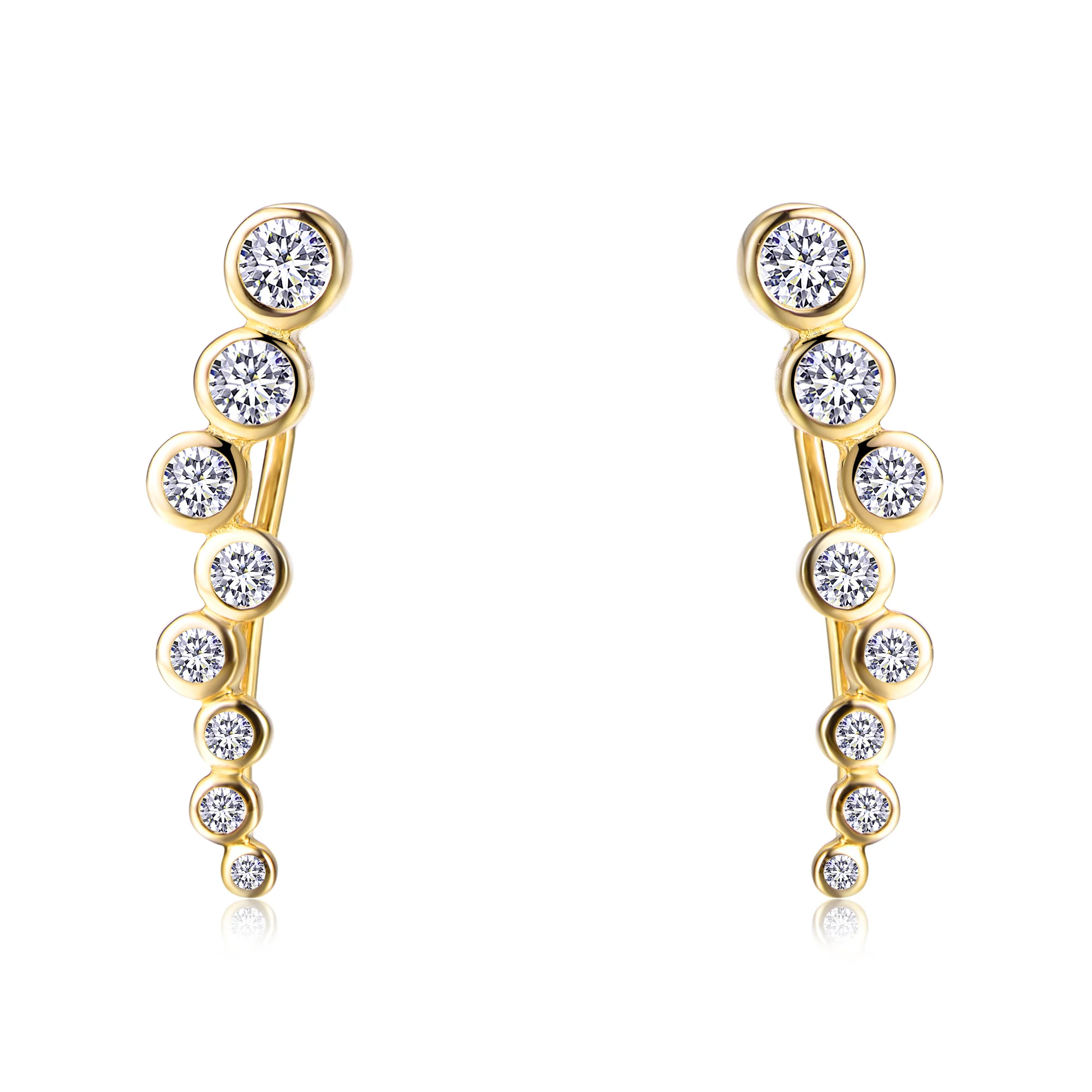 

Ear Cuff Clip Wrap Earrings 925 Sterling Silver Earrings Stud Cubic Zircon For Ladies Mother Gift
