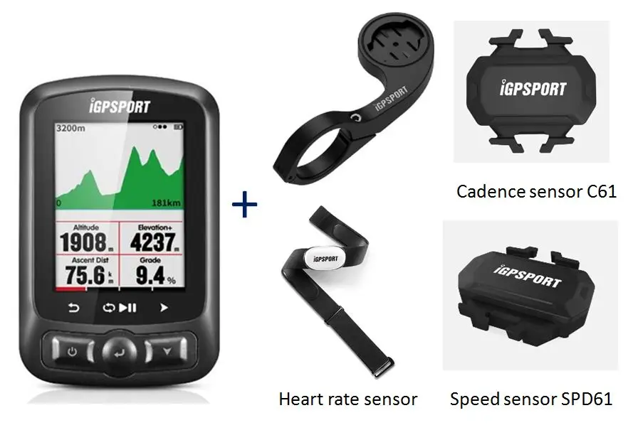 Цветной экран циклический компьютер gps iGS618 i gps порт gps трекер на велосипед навигация Спидометр IPX7 3000 часов хранения данных