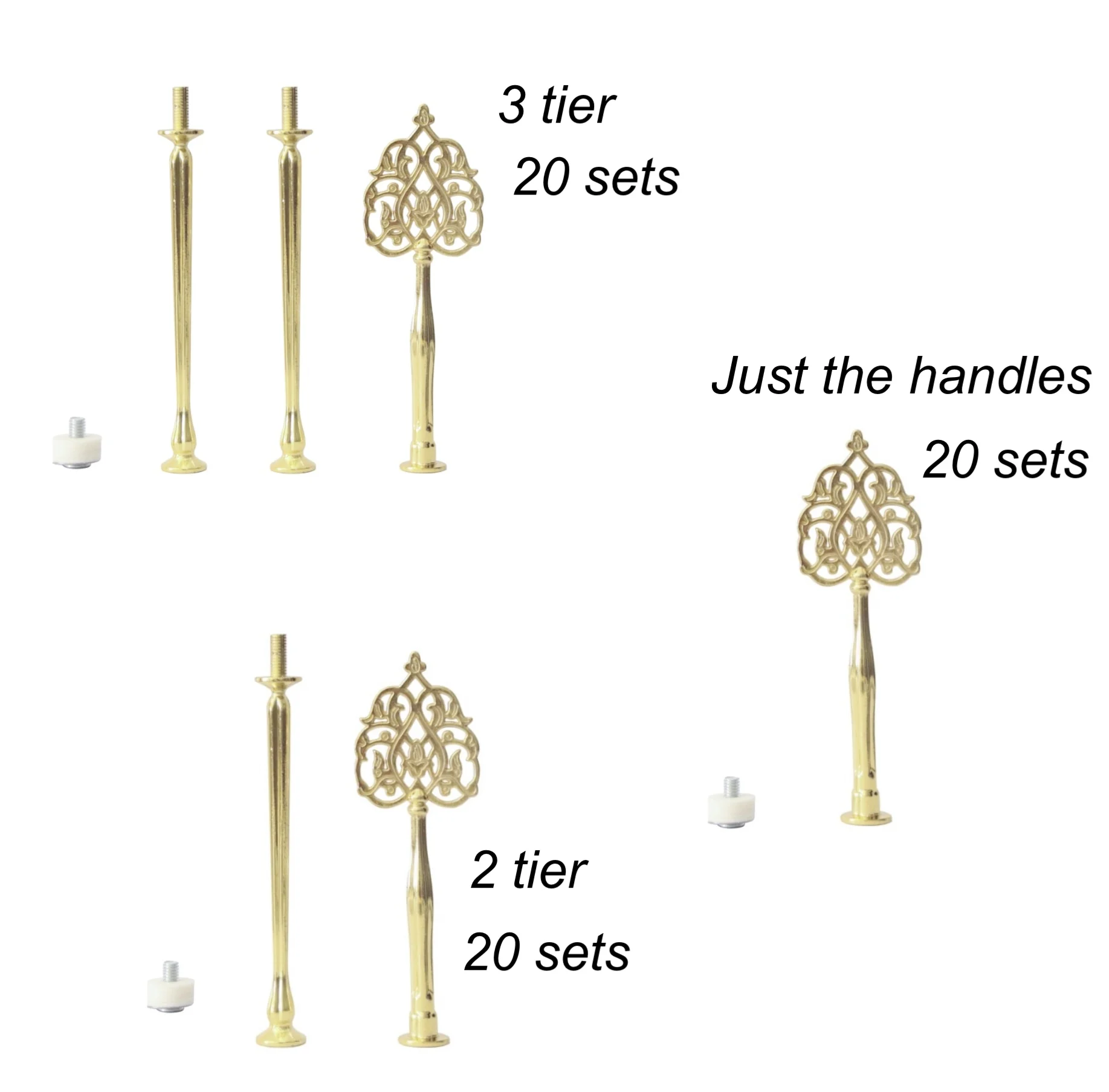 

20pcs 2020 new 2tier or 3tier cake stand centre cake plate fitting mix colour new style dessert stands cupcake stand