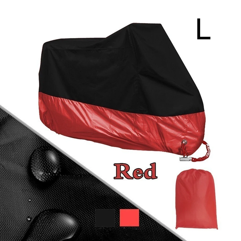 

Universal Black+red Fashion Autocycle Cover Motorbike Cover Protection Covers Raincover UV 50+ Motorcycle Cover