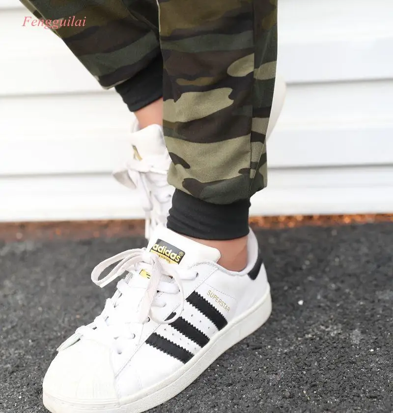 

Camouflage Joggers Women Sweatpants Harem Camo Pants Drawstring Pantalones femme Mujer Female High Waist Pocket Tight