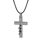 Ожерелье мужское из черного металла, популярное аниме Death Note, кулон-крест, аксессуары для косплея, ювелирные изделия