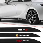 2x 5D наклейка из углеродного волокна на боковую дверь автомобиля, юбка в полоску, наклейка для Abarth Citroen Mitsubishi Buick Great Wall Subaru Nissan Acura Honda