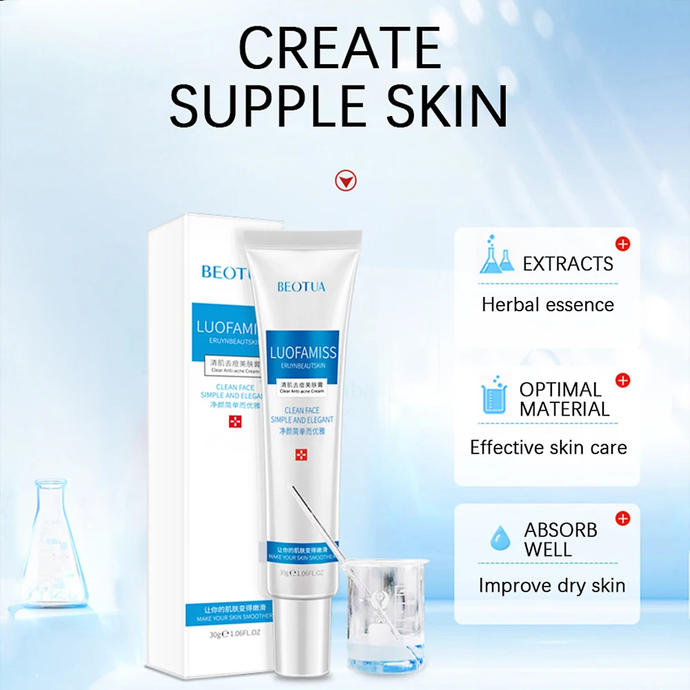 30ml Herbal Acne Repellent Skin Cream Mild Hydrated Oil Control Improve Dullness Promote Absorption Smoothing Brighten Face Care |