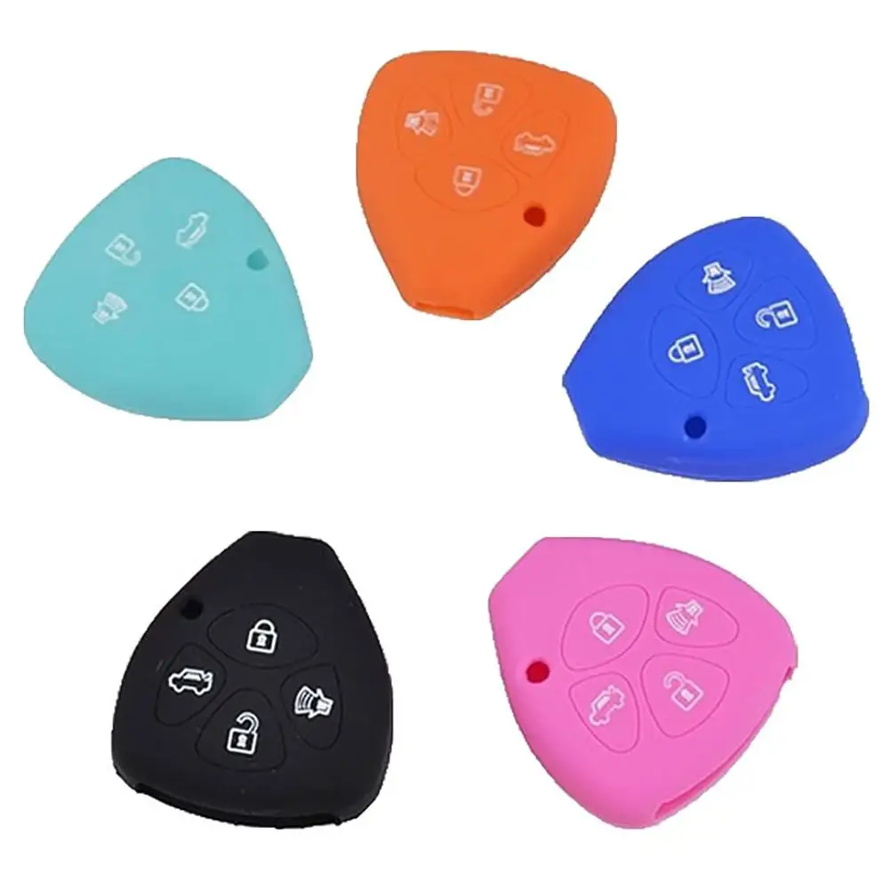 4 кнопки силиконовый дистанционный ключ брелок от машины защитная крышка чехол