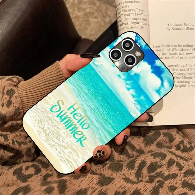 Чехол Hello Cool Summer Beach Sea для телефона iPhone 11 12 13 mini pro XS MAX 8 7 6 6S Plus X 5S SE 2020 XR - купить по
