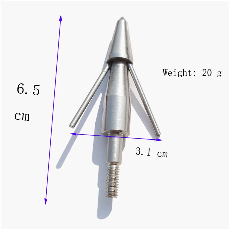 

6Pcs Archery Fishing Arrowheads Blade Broadheads Bowfishing Tips Target Points For Outdoor Shooting Hunting Accessories