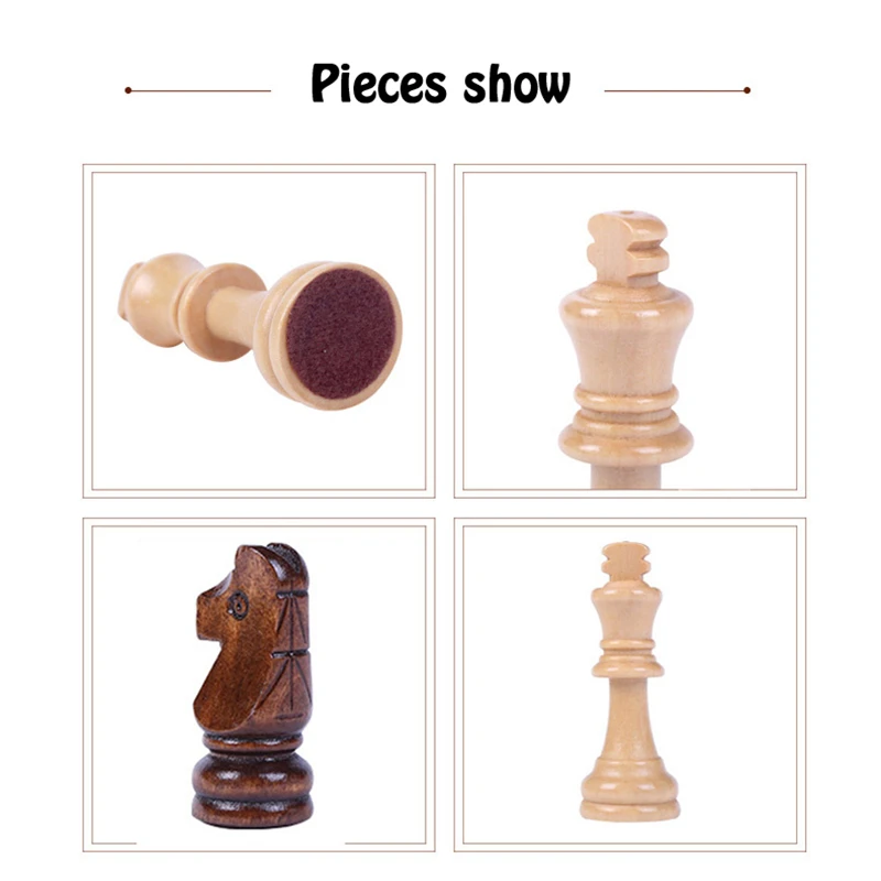 Wooden Chess Set Table Game High Grade 4 Queen King Height 80 mm Pieces 39*39 cm Mahogany Chessboard | Спорт и развлечения