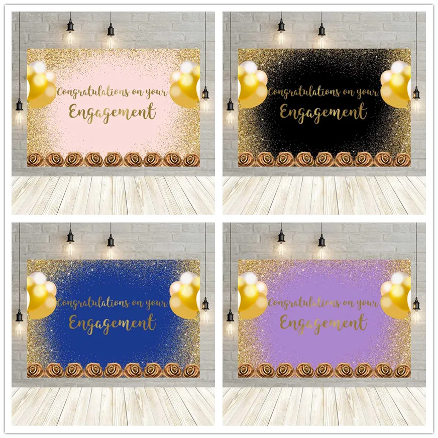 

Avezano фоны для фотосъемки золотые блестящие шары поздравляем с вашим обручальным украшением вечеринки фон для фотосъемки