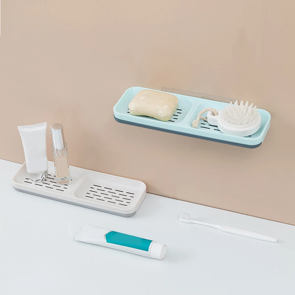 Двойной ящик с сеткой настенный для мыла двойной дренаж ванной душа держатель