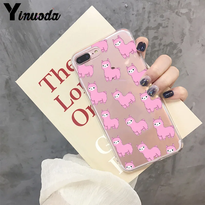 Yinuoda Kawaii милый лама Альпака животные мультфильм цветной чехол для телефона для Apple iPhone 8 7 6 6S Plus X XS max 5 5S SE XR чехол