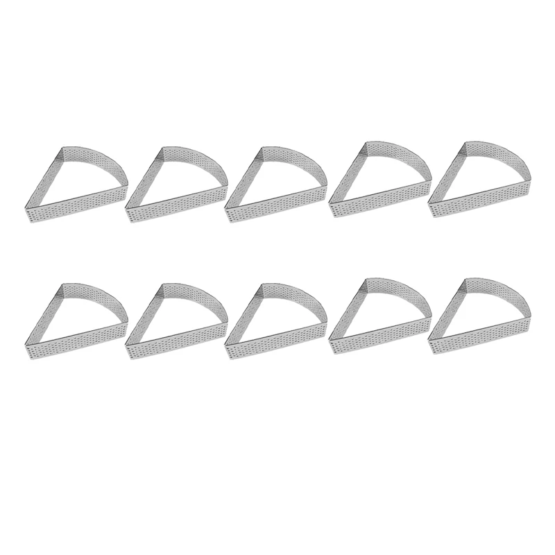 

Mousse Cake Tart Fan-Shaped Stainless Steel Ring DIY Dessert Pizza Cheese Mold Fruit Cream Pie Pan Baking Tools,10 Pcs