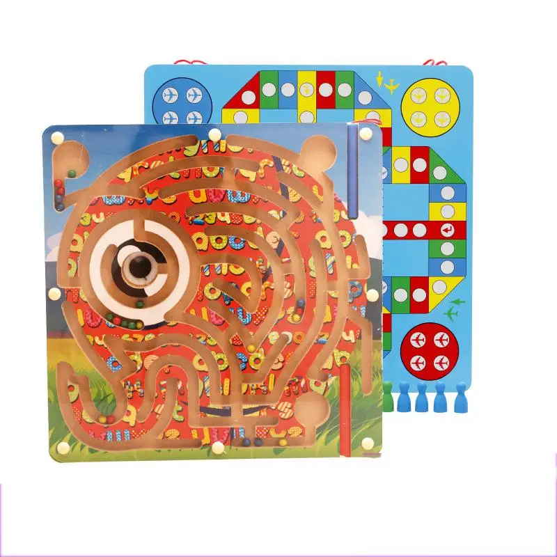 Звезда двойные боковые Летающие шахматы лабиринт магнитная ручка гуляя шарик