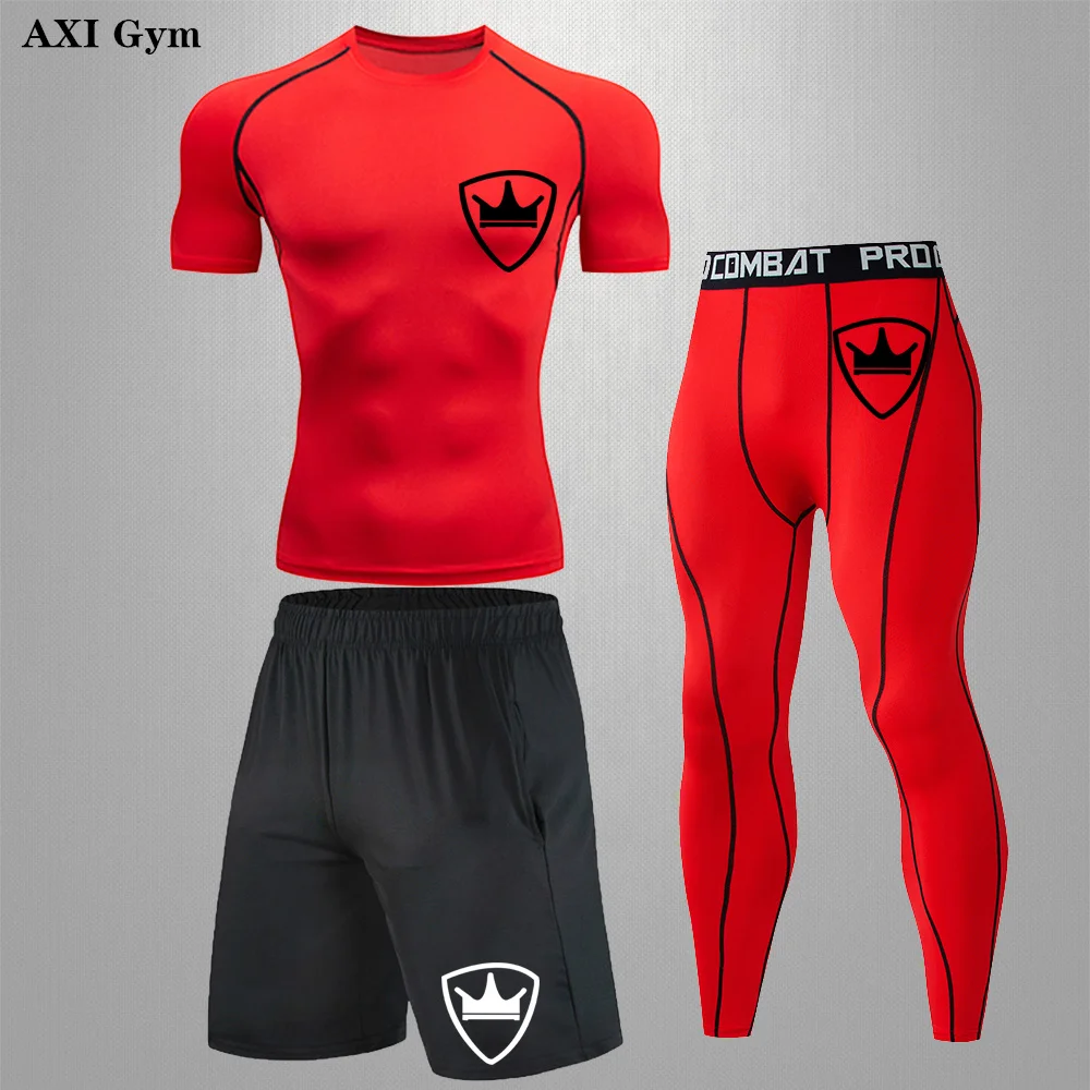 

Men's Cycling Running Sportswear Gym Fitness Jogging Compression Training Suit Rashguard Men's Basketball Tight Sports Suit