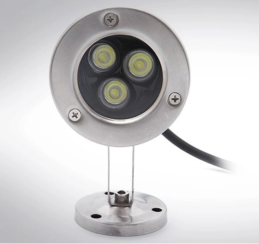 5 шт./лот 3 Вт 6 9 светодиодный подводный светильник 12 В 24 в из нержавеющей стали IP68