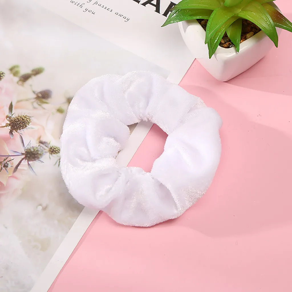 1 шт. Velluto Scrunchies Fasce Accessori Per Capelli Donne Ragazze Capelli Elastici Cravatta In Gomma anello corda per cape