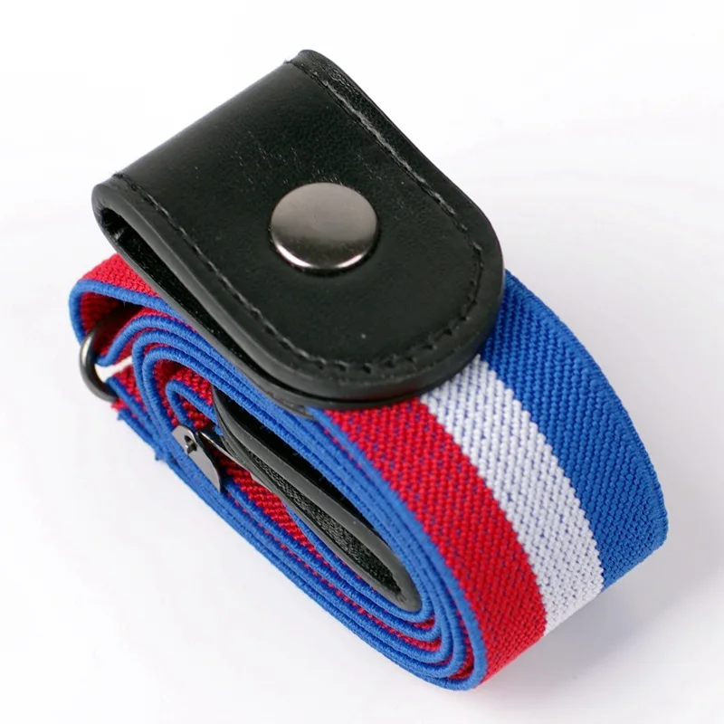 Ремень без пряжки для джинсов и брюк эластичный ремень мужчин женщин Прямая