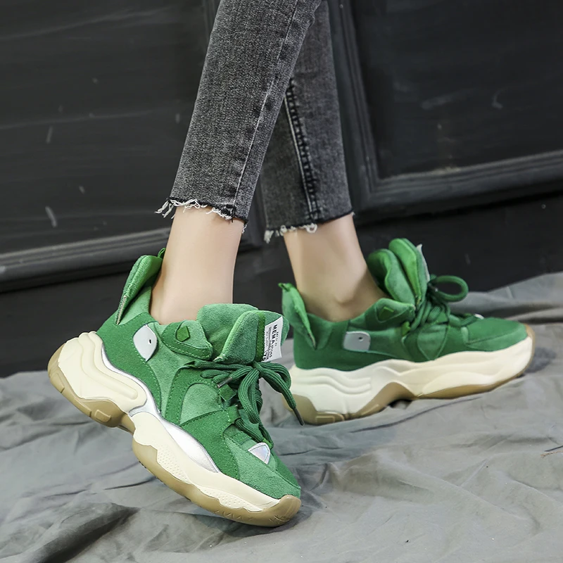 Женская спортивная обувь осенние кроссовки для женщин на платформе модная