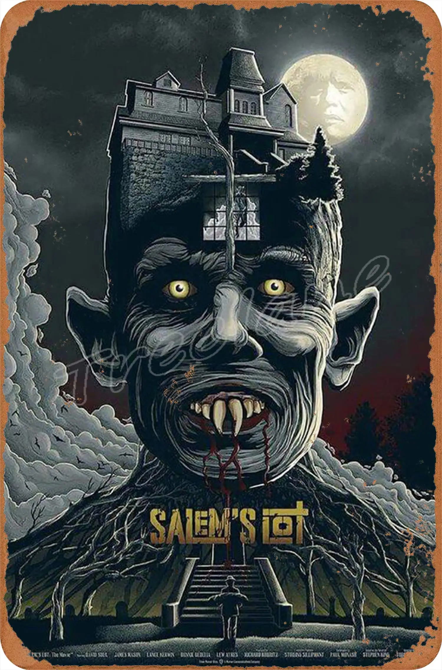 

Металлический жестяной плакат из фильма «ужасы», популярный декор, железный постер с рисунком для бара, кафе, столовой, дома, клуба