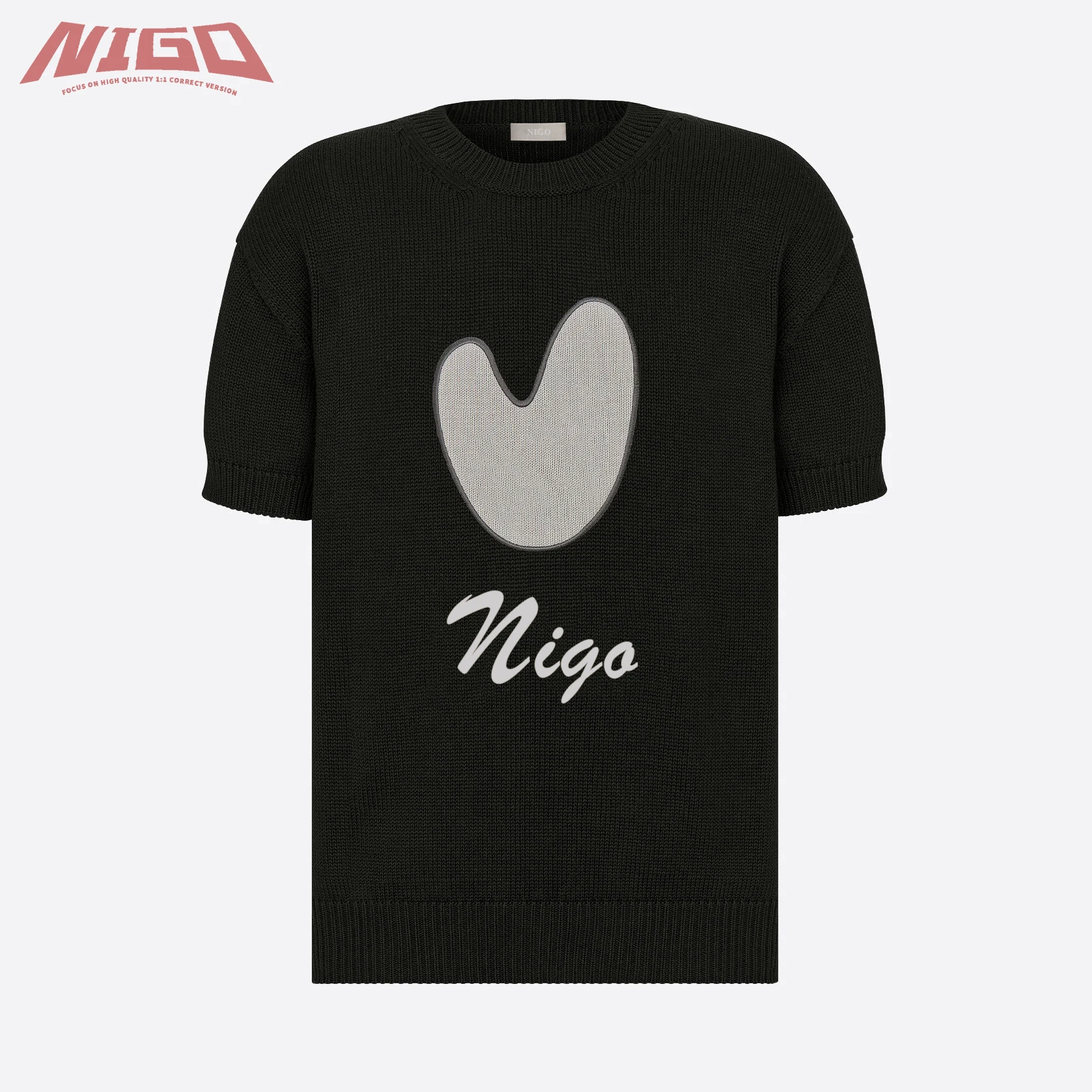 

NIGO 21ss свитер с коротким рукавом/Комфортная рубашка # nigo3175