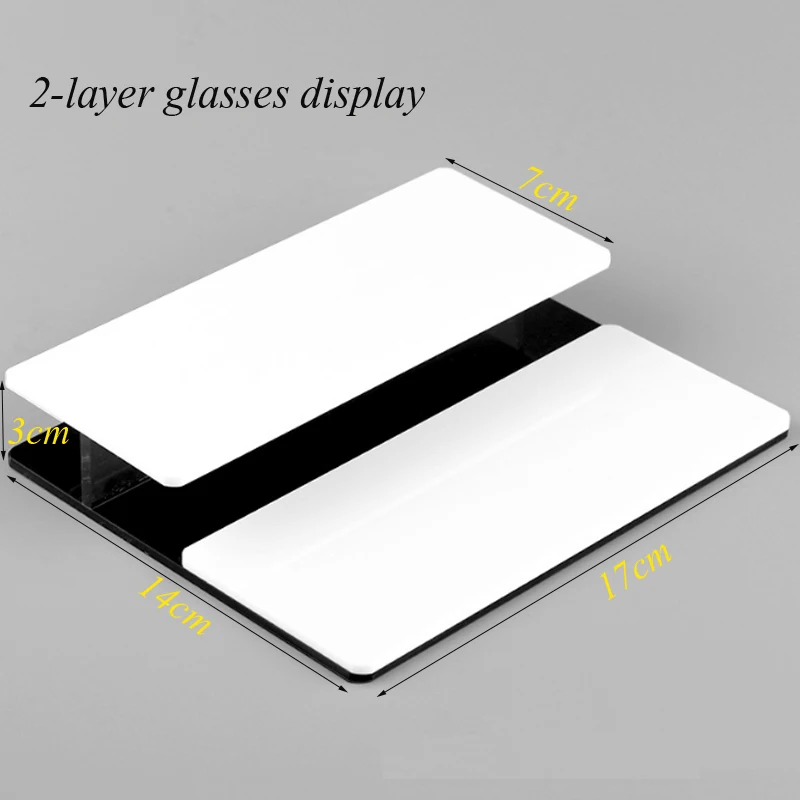 Заводская цена 2/3 5-слойная белая и черная акриловая подставка для солнцезащитных