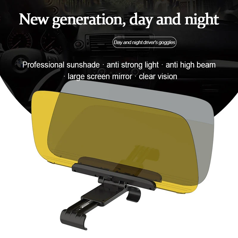 Automotive Safety Products Sunshade Shield High Beam Anti-glare Driver Goggles Sun Sunglasses Night Double Lens Clear Vision | Автомобили