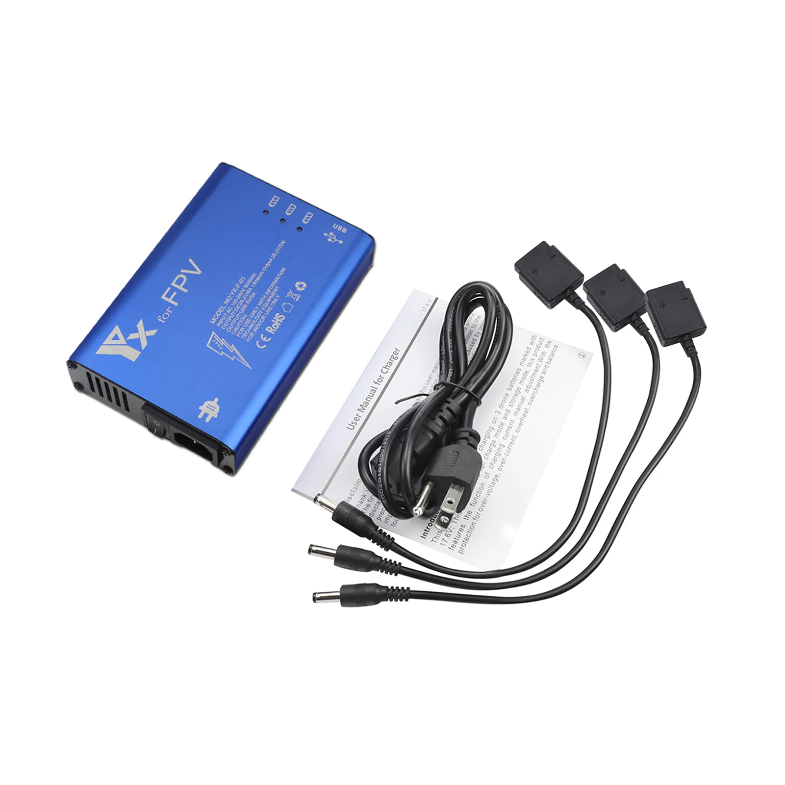 

Heat Dissipation Home Travel Small Drone Accessories Battery Charger Replacement Remote Control Aluminum Alloy For DJI FPV Combo