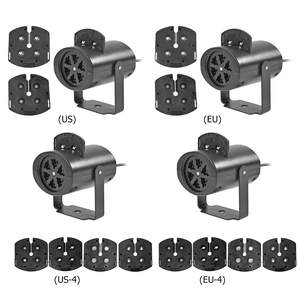 2/4/10 с рисунком карты Рождественский узор LEDLaser проектор красочный пейзаж