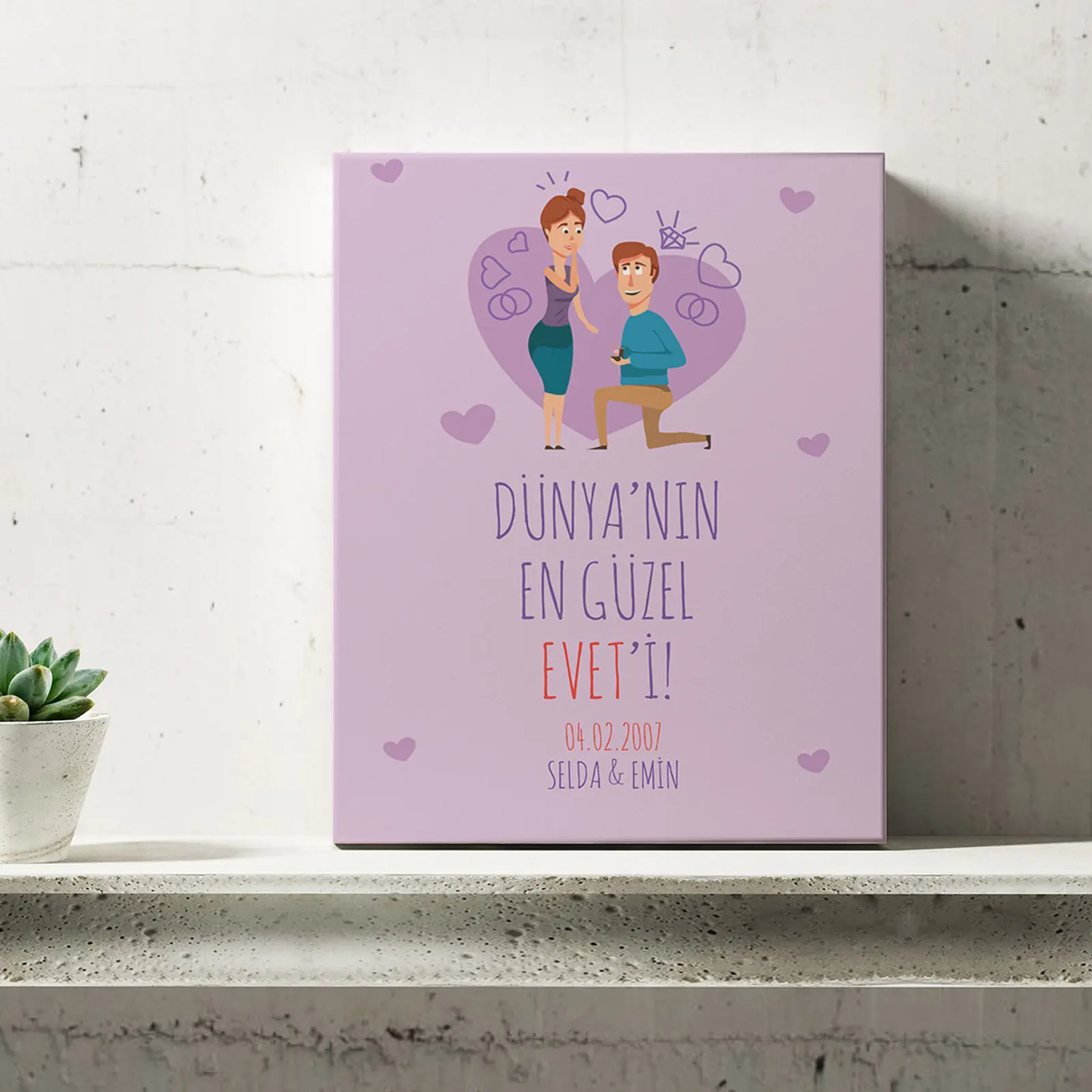 

Personalized Romantic Design Mini Canvas-32