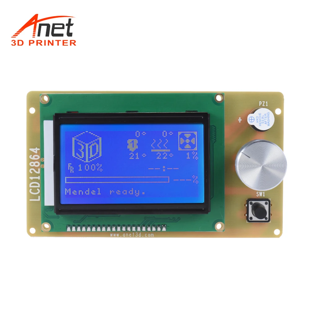 Anet 12864 ЖК дисплей умный экран модуль контроллера с кабелем для RAMPS 1 4 Mega Pololu щит Reprap
