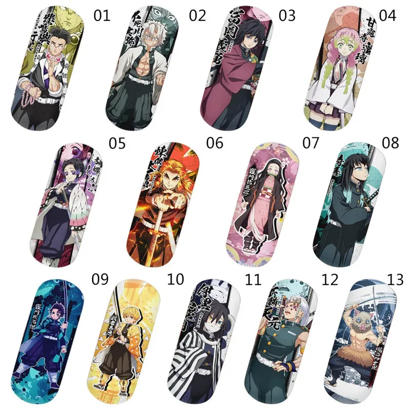

Anime Demon Slayer: Kimetsu No Yaiba Cute Creative Student Eyeglass Case Personality Cartoon Leather Metal Myopic Glasses Box