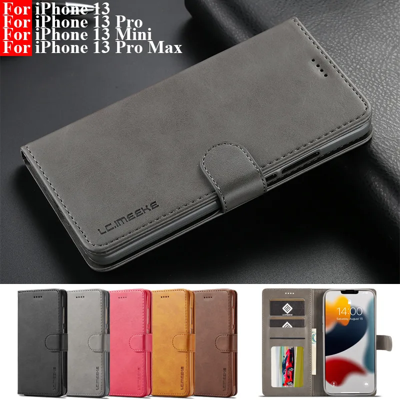 

For Iphone 13 Pro Case Leather Vintage Phone Case On Iphone 13 Pro Max Case Flip Magnetic Wallet Case For Iphone13 13 Mini Cover