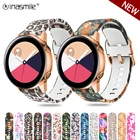 Ремешок силиконовый для Samsung Galaxy watch 3 41 мм 45 мм 42 мм 46 мм Gear S2 S3 Active 2 1, браслет для смарт-часов с принтом, 20 мм 22 мм