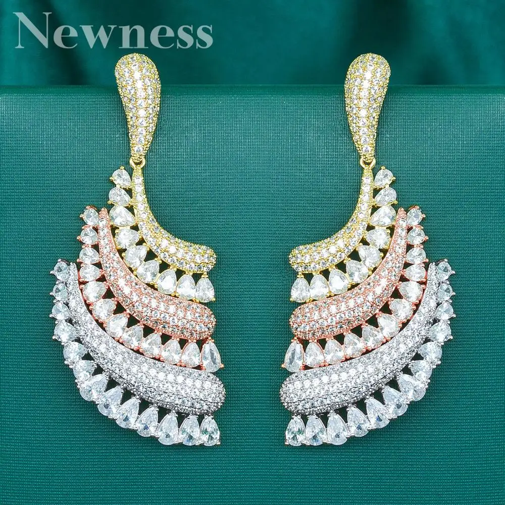 

Серьги-гвоздики женские из меди, с фианитом