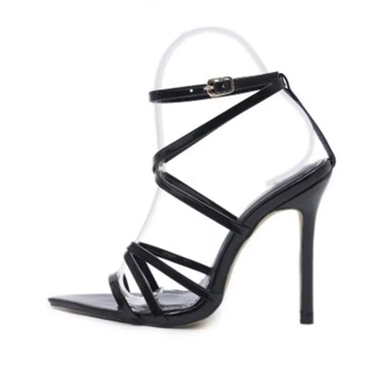 

Sexy pointed fashion super high heeled walk show sandals high heeled sandals